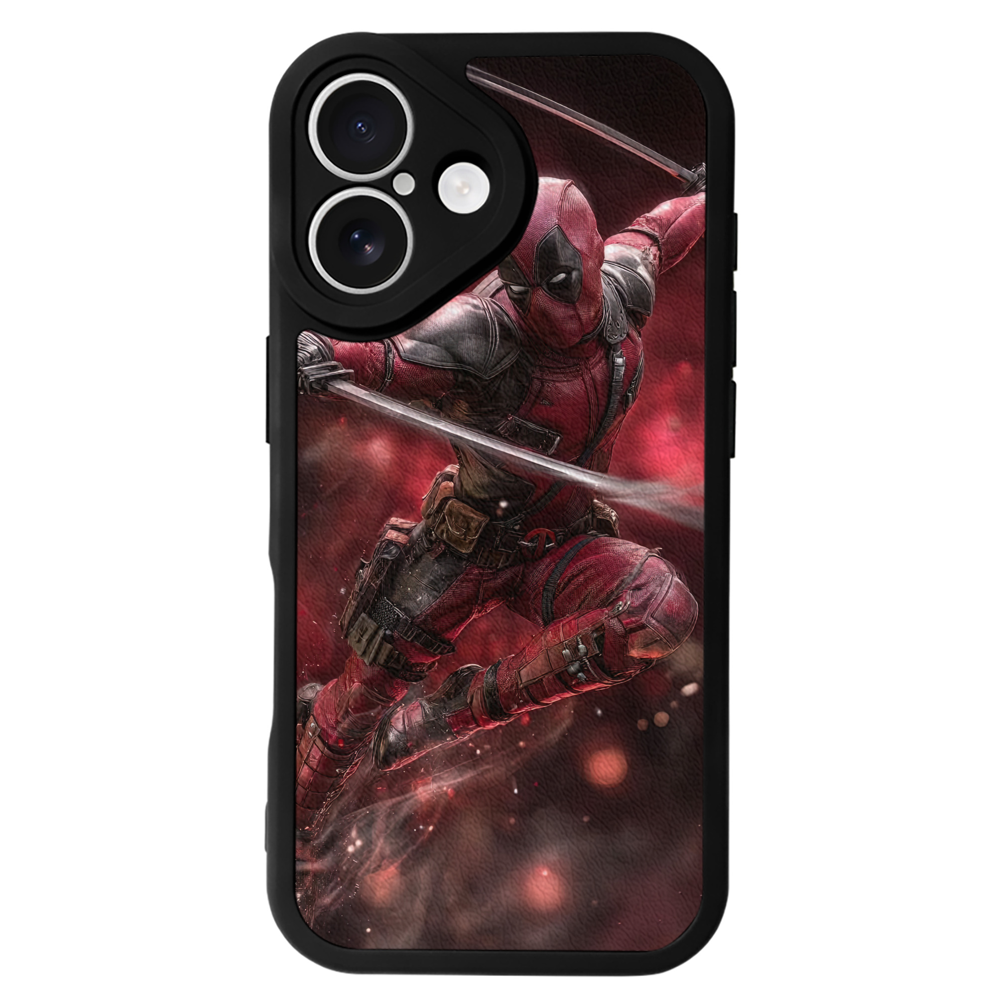 （画像用） Deadpool デッドプール 【iPhone 16シリーズ対応】シリコンスマホケース（レザー調） 材質：シリコン